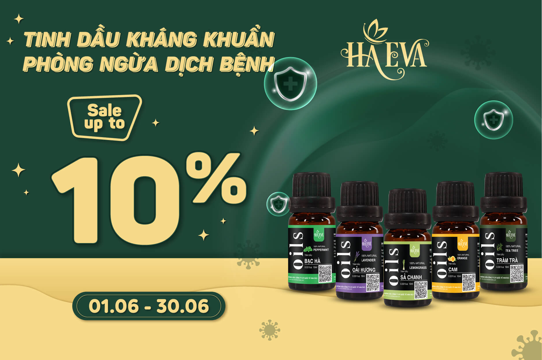 SALE UP TO 10% TINH DẦU THIÊN NHIÊN PHÒNG NGỪA DỊCH BỆNH